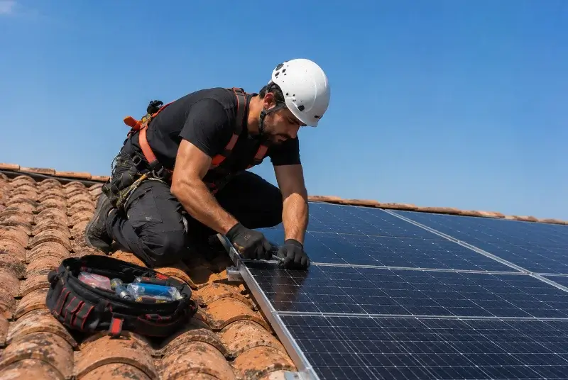 Maintenance et monitoring de panneaux solaires à Petosse